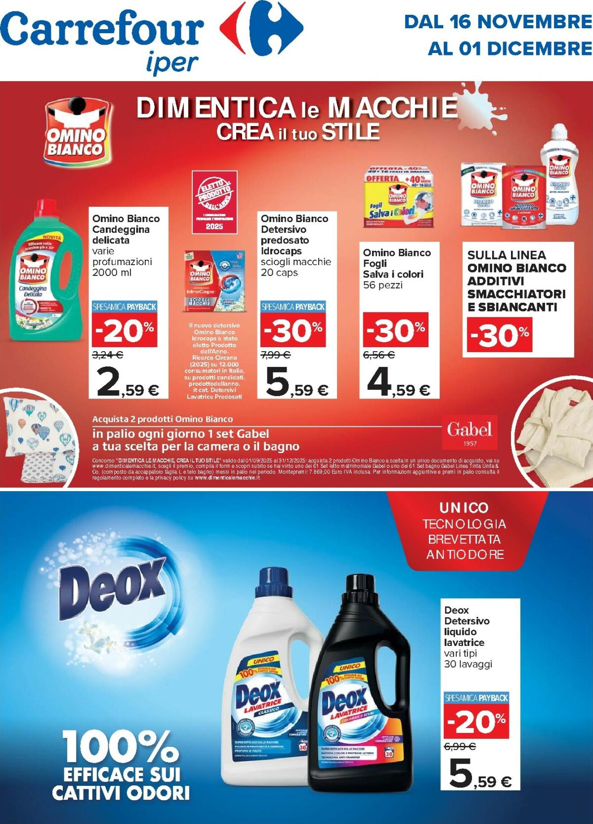 Volantino Carrefour - Speciale detergenza valido dal 16/11 al 01/12