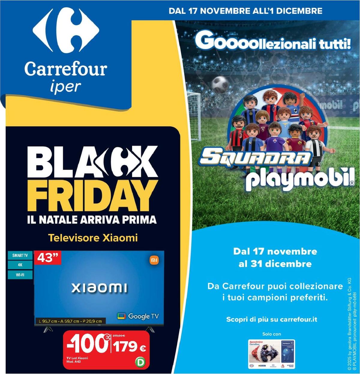Volantino Carrefour - Black Days valido dal 17/11 al 01/12