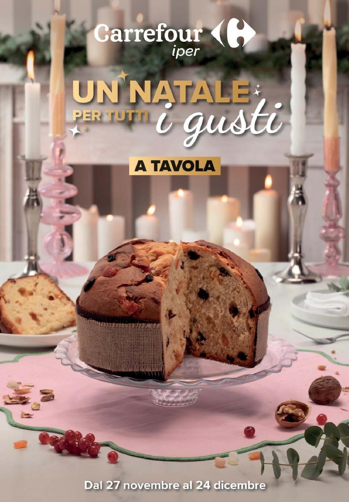 Volantino Carrefour - Catalogo pranzo di Natale valido dal 27/11 al 24/12