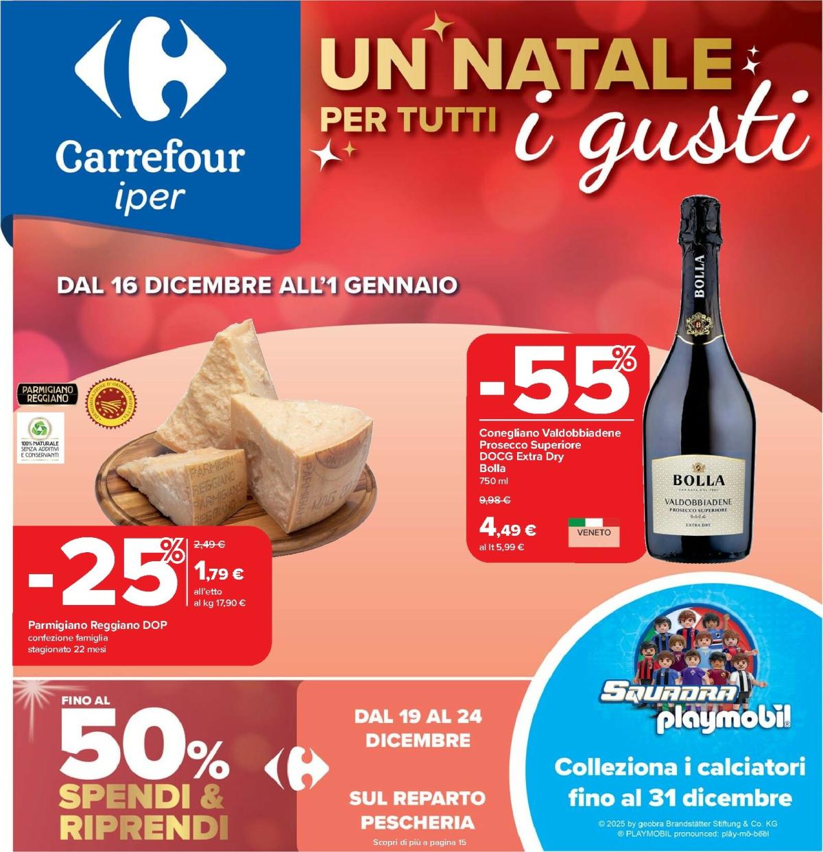 Volantino Carrefour - Un Natale per tutti i gusti valido dal 16/12 al 01/01