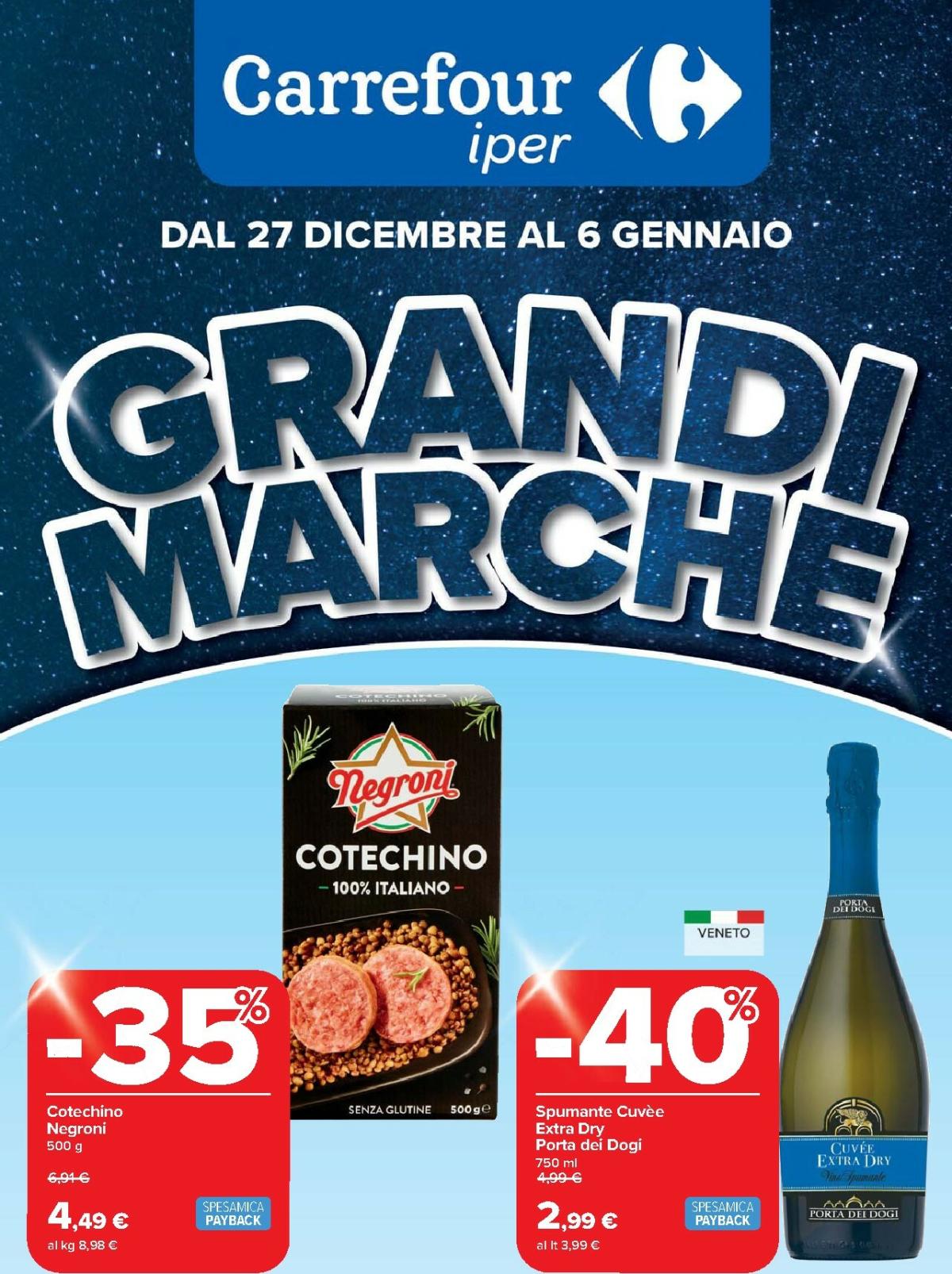 Volantino Carrefour - Grandi Marche valido dal 27/12 al 06/01