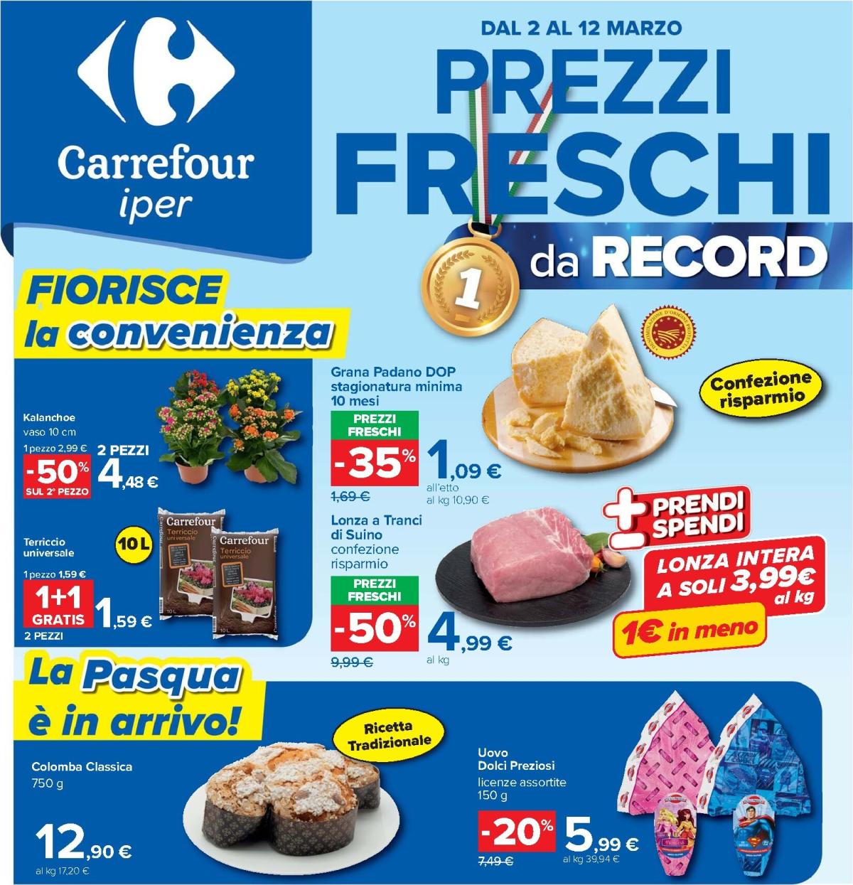 Volantino Carrefour - Sottocosto Freschi valido dal 02/03/2026 al 12/03/2026