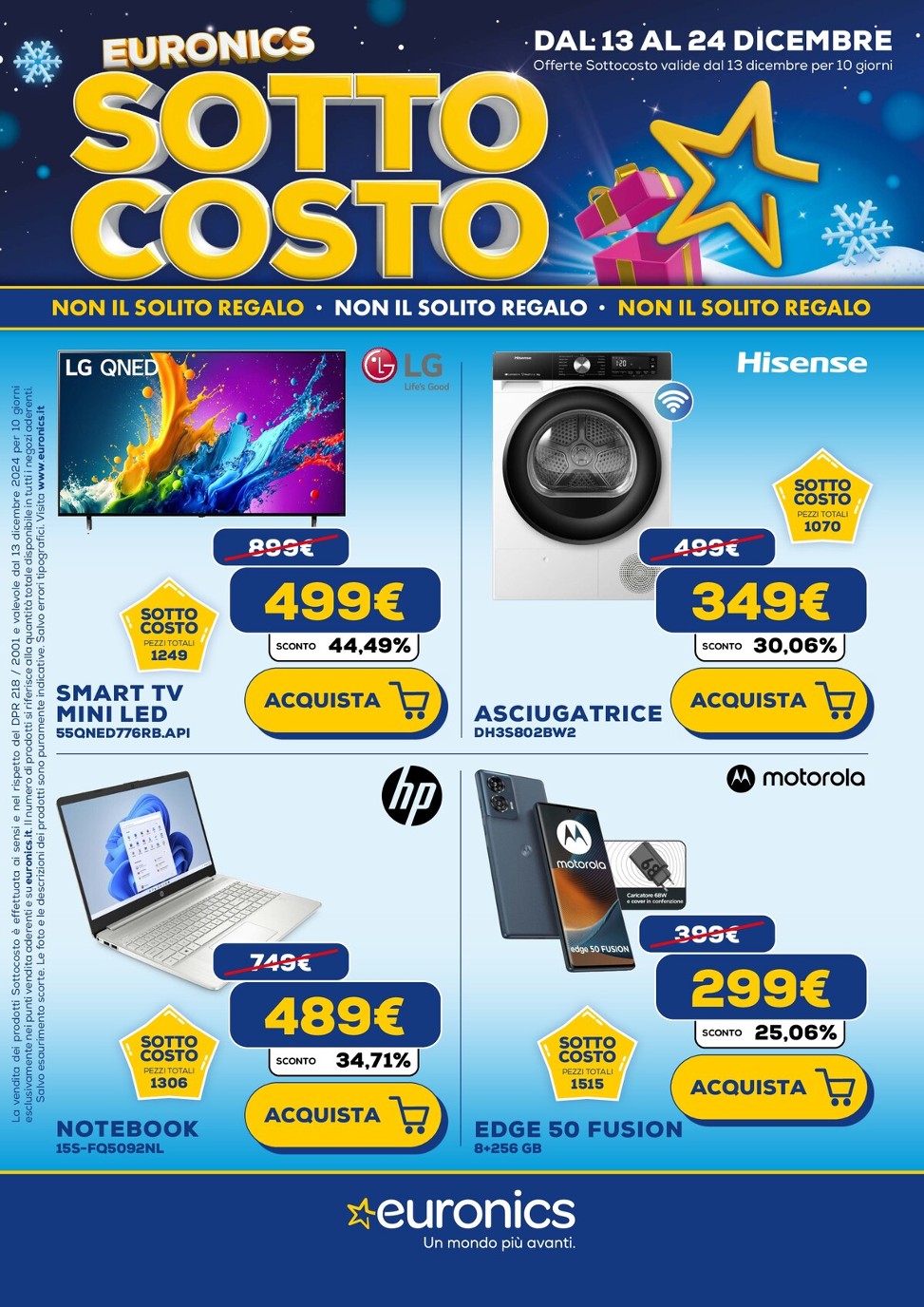 Volantino Euronics - Sottocosto valido dal 13/12 al 24/12