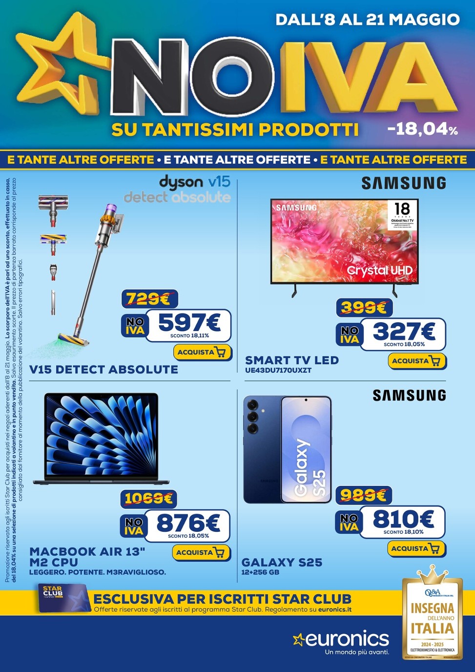 Volantino Euronics valido dal 08/05 al 21/05
