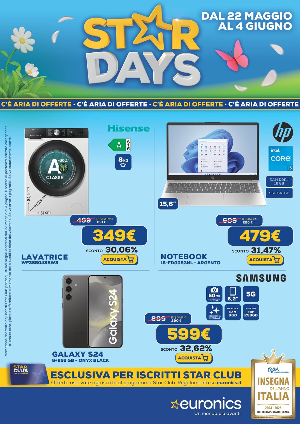 Volantino Euronics - Star Days valido dal 22/05 al 04/06