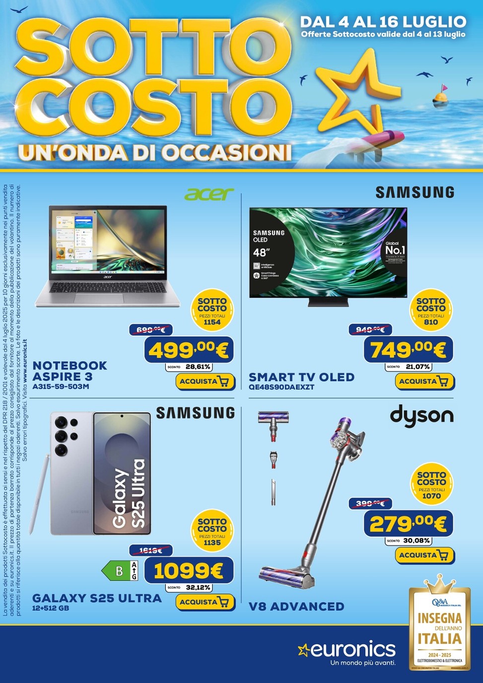 Volantino Euronics valido dal 04/07 al 16/07