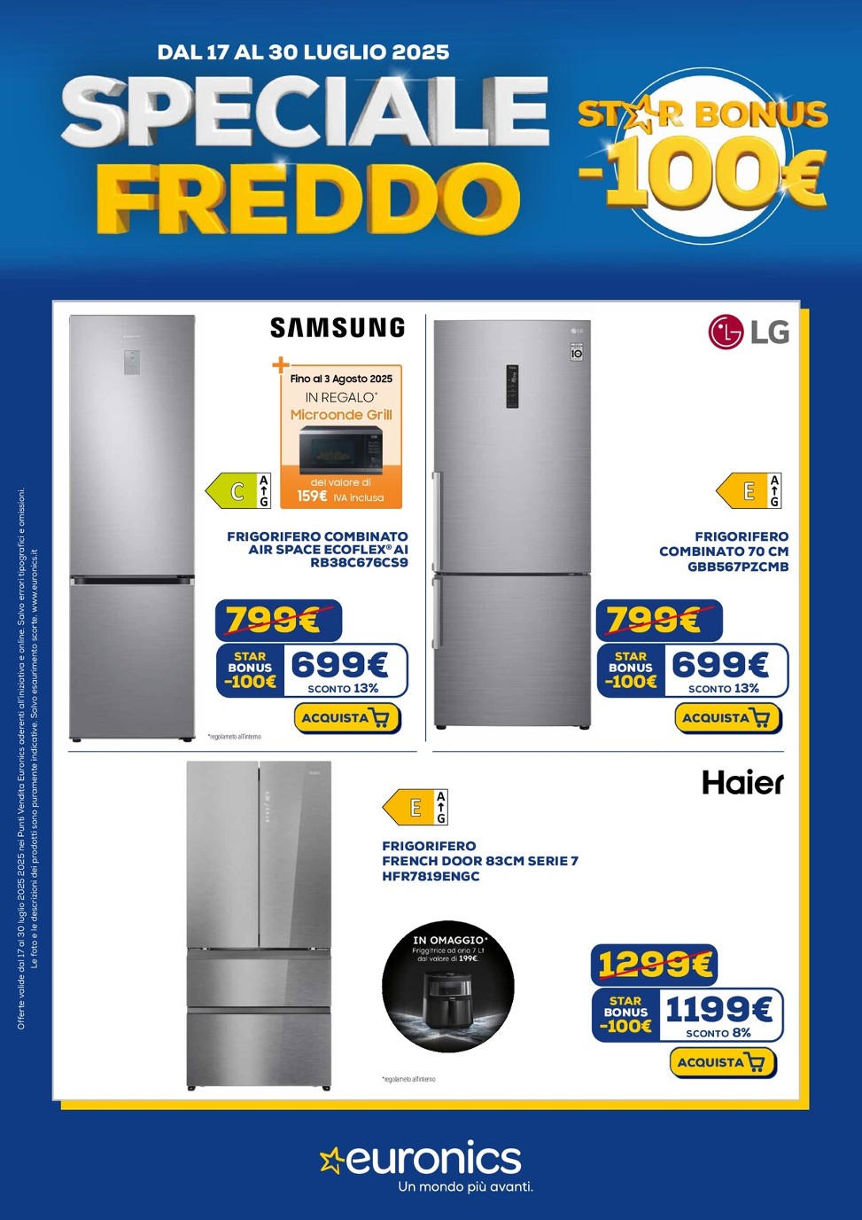 Volantino Euronics - Speciale Freddo valido dal 17/07 al 30/07