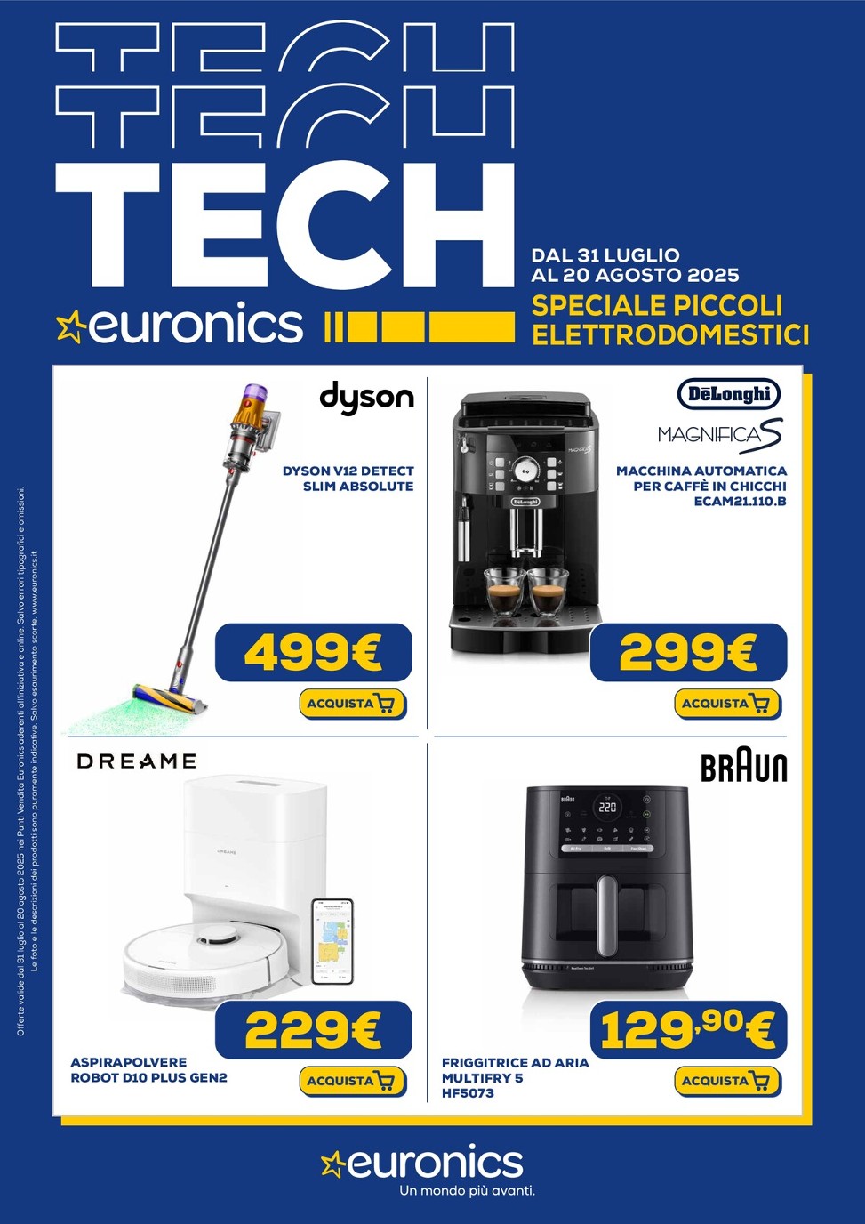 Volantino Euronics - Piccoli Elettrodomestici valido dal 31/07 al 20/08