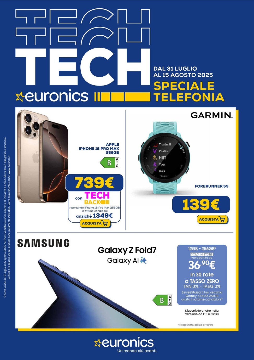 Volantino Euronics - Speciale Telefonia valido dal 31/07 al 15/08