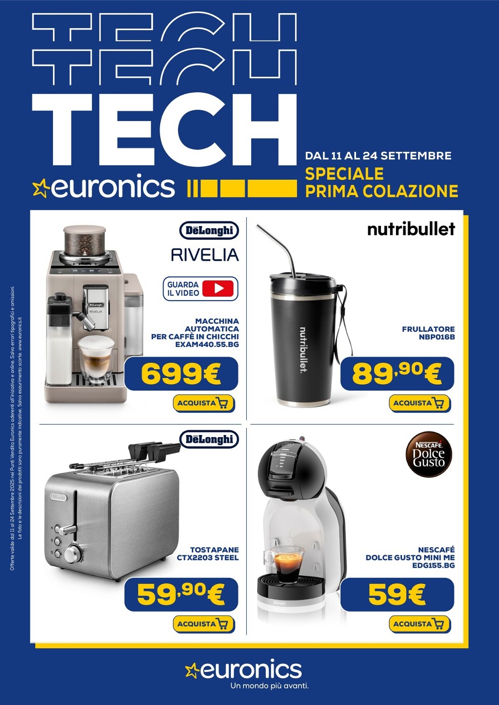 Volantino Euronics - Speciale Prima Colazione valido dal 11/09 al 24/09