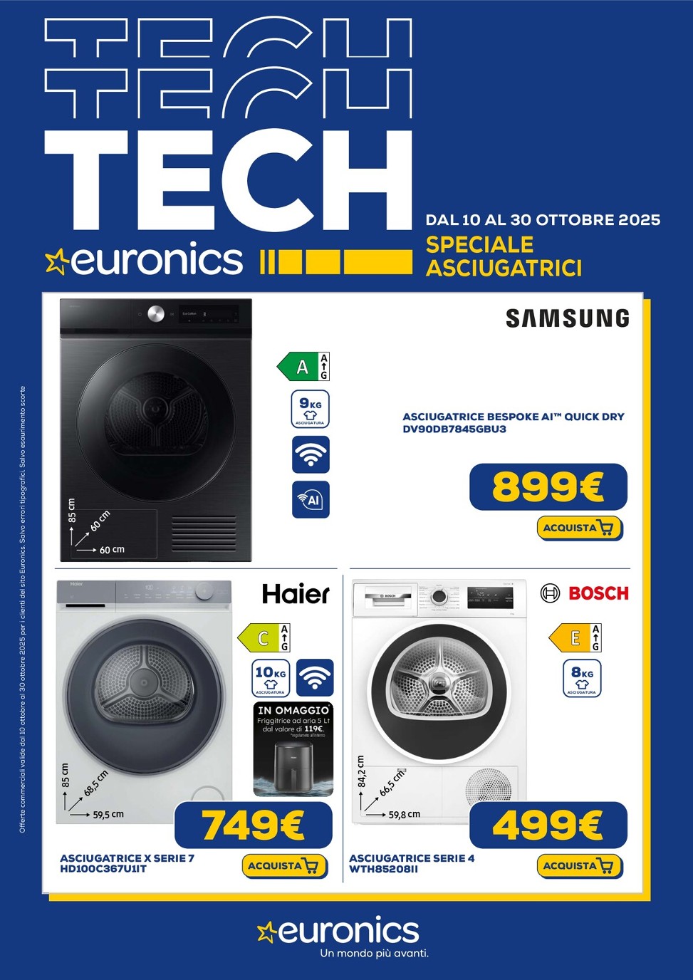 Volantino Euronics - Speciale Asciugatrici valido dal 10/10 al 30/10