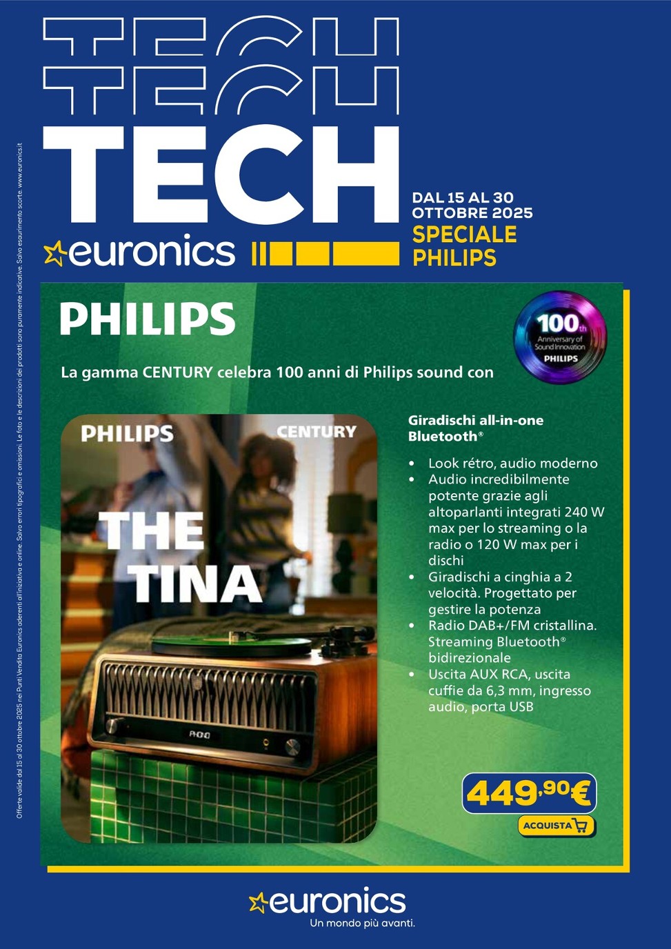 Volantino Euronics - Speciale Philips valido dal 15/10 al 30/10