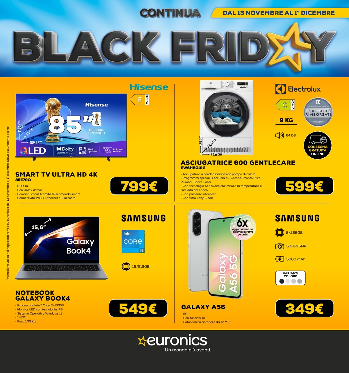 Volantino Euronics - Black Friday valido dal 13/11 al 01/12