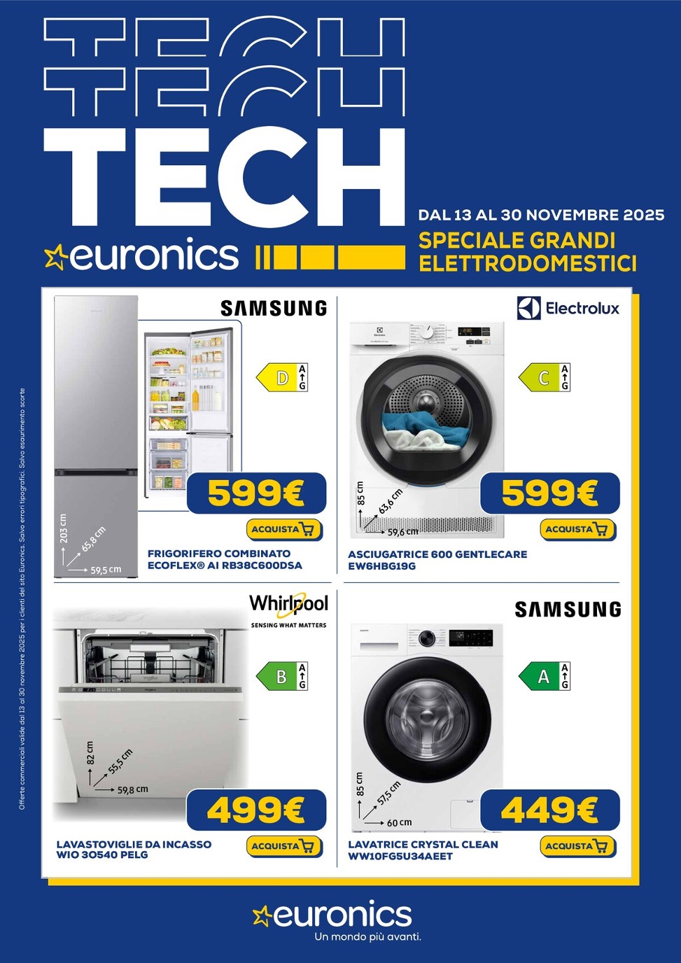Volantino Euronics - Speciale Grandi Elettrodomestici valido dal 13/11 al 30/11