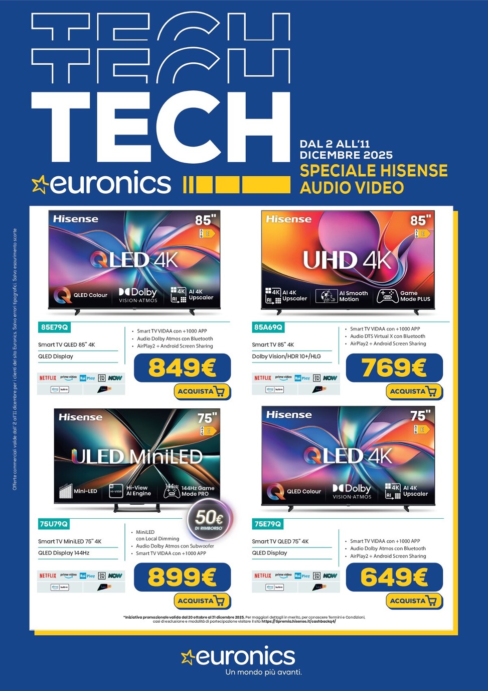Volantino Euronics - Speciale Hisense valido dal 02/12 al 11/12