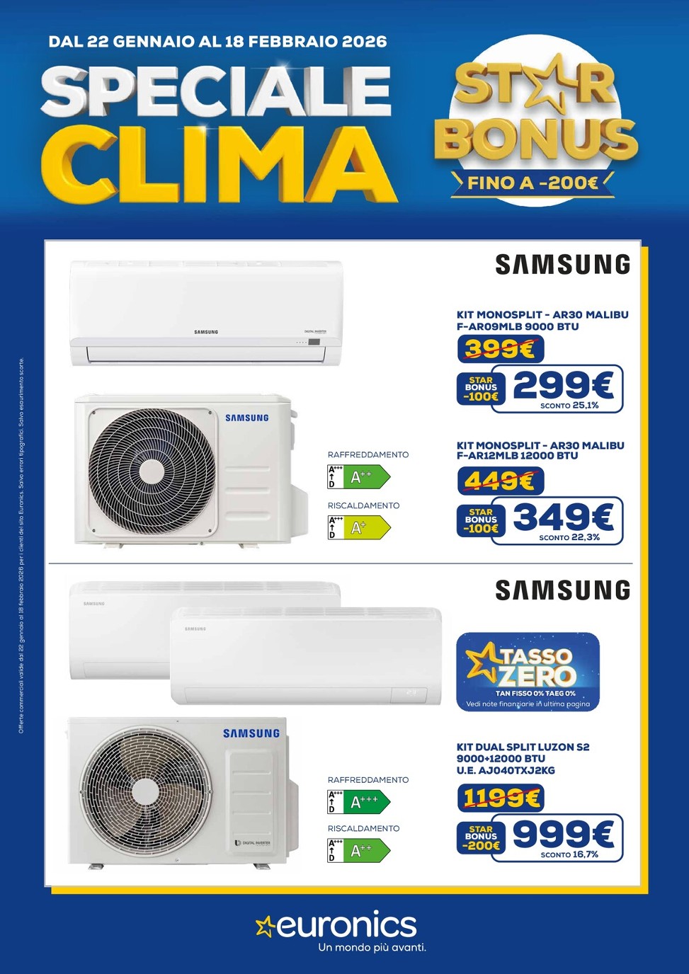 Volantino Euronics - Speciale Clima valido dal 22/01 al 18/02
