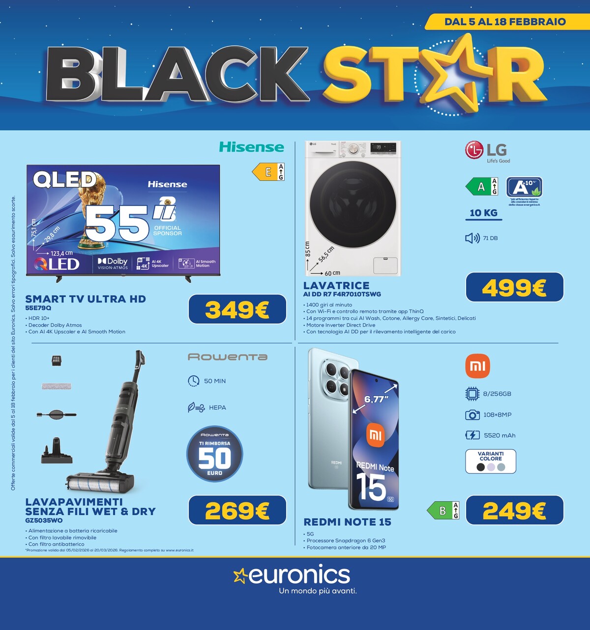 Volantino Euronics valido dal 05/02/2026 al 18/02/2026