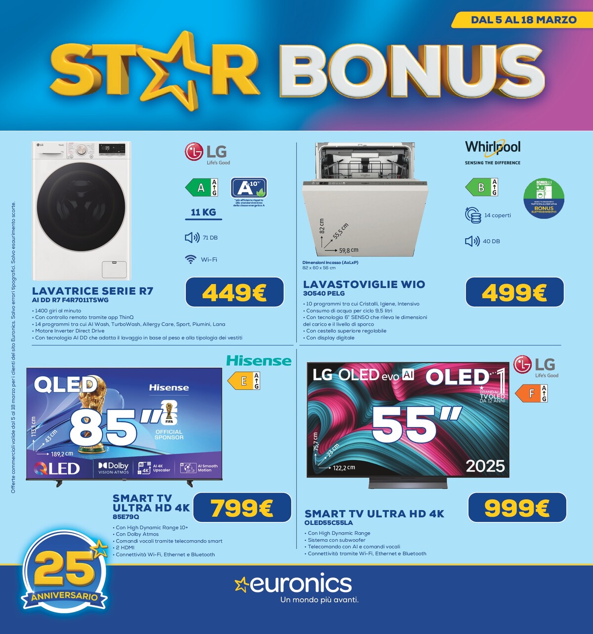 Volantino Euronics valido dal 05/03/2026 al 18/03/2026