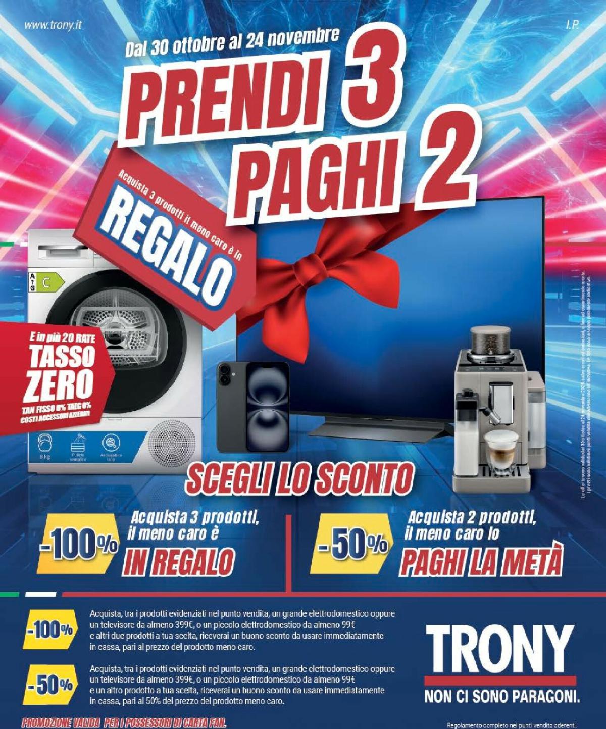 Volantino Trony valido dal 30/10 al 24/11