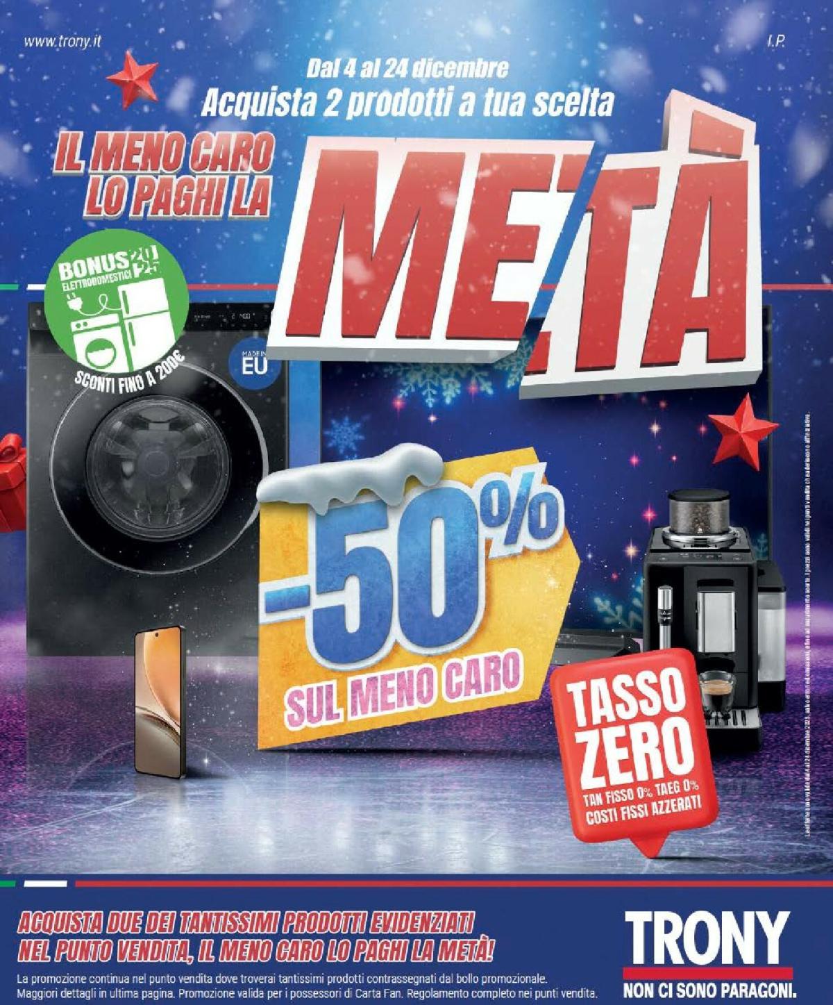 Volantino Trony valido dal 04/12 al 24/12