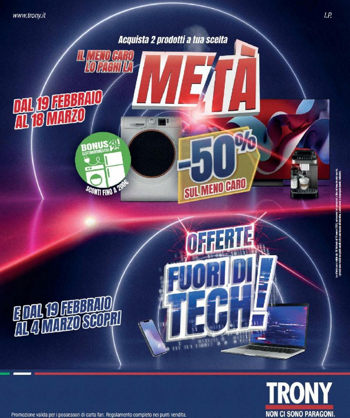 Volantino Trony valido dal 19/02/2026 al 18/03/2026