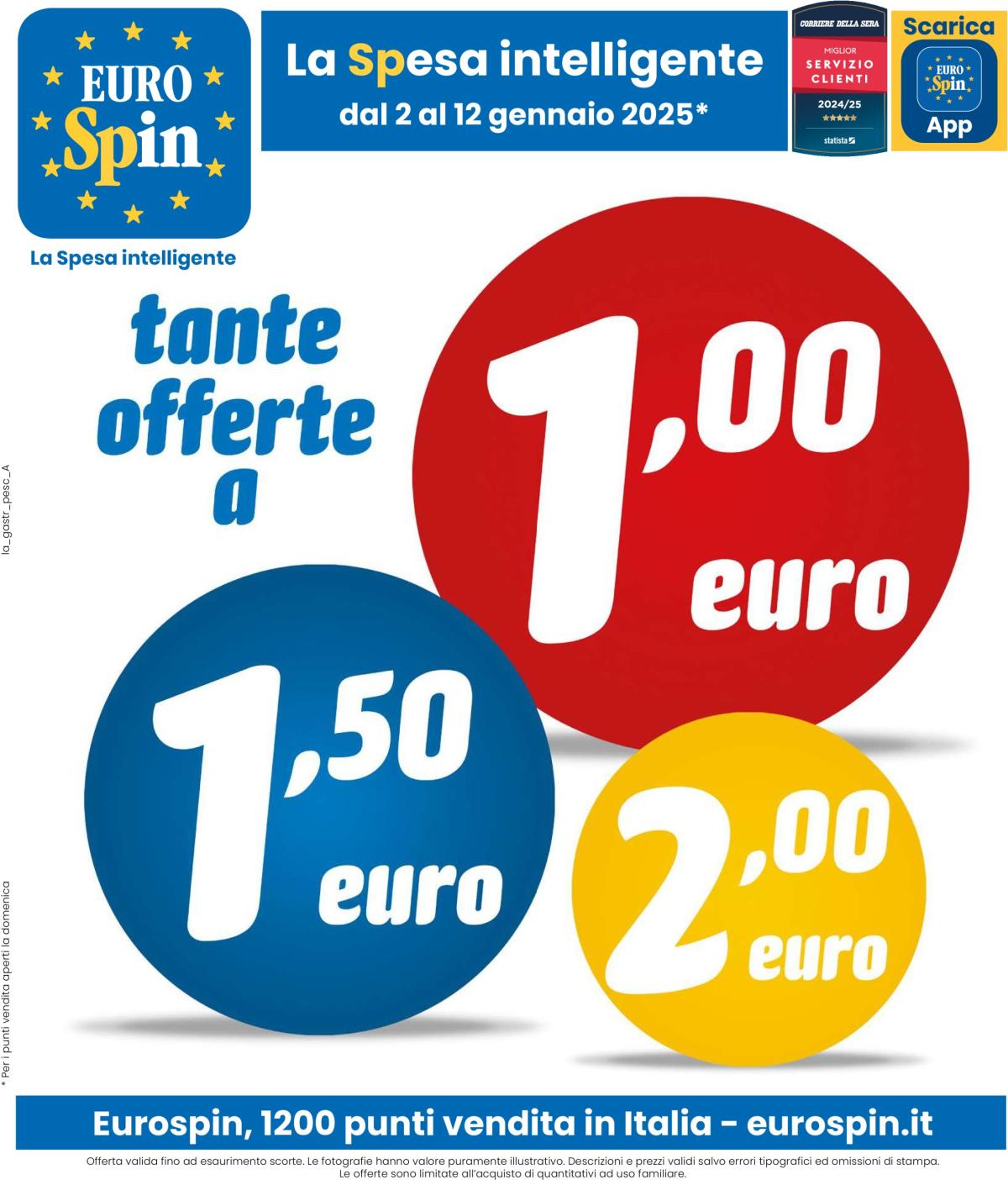 Volantino Eurospin valido dal 02/01 al 12/01