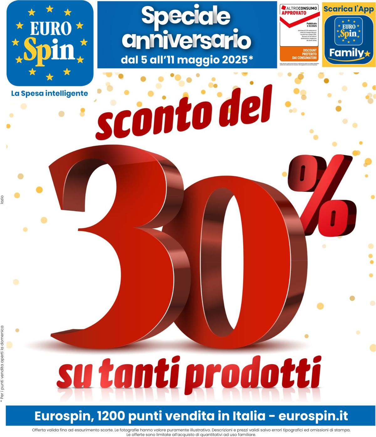 Volantino Eurospin valido dal 05/05 al 11/05