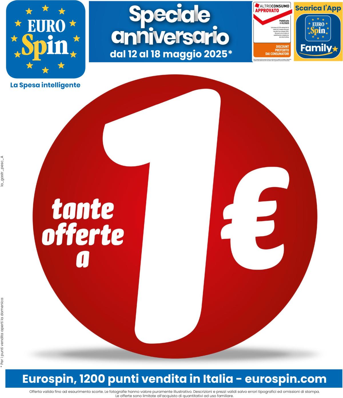 Volantino Eurospin valido dal 12/05 al 18/05