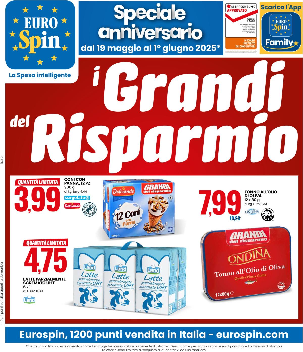 Volantino Eurospin valido dal 19/05 al 01/06