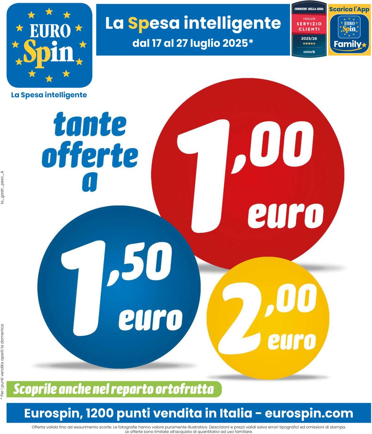 Volantino Eurospin valido dal 17/07 al 27/07