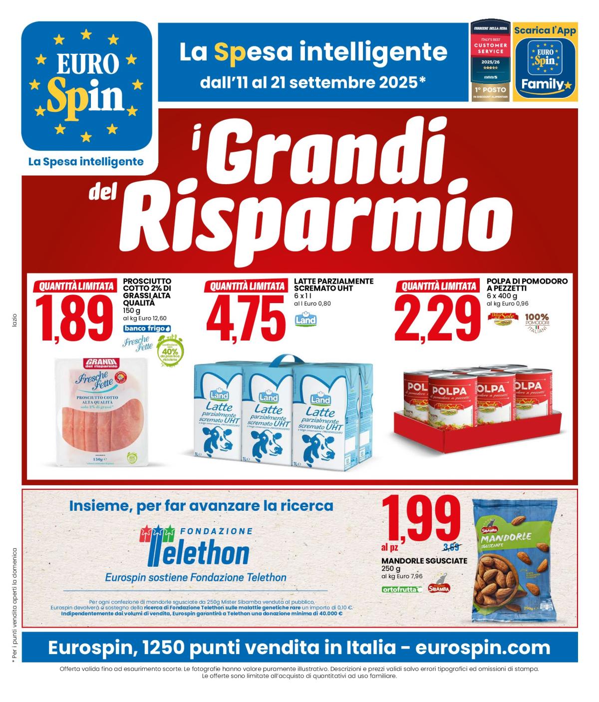 Volantino Eurospin valido dal 11/09 al 21/09