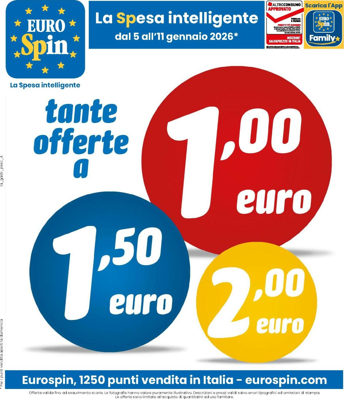 Volantino Eurospin valido dal 05/01 al 11/01