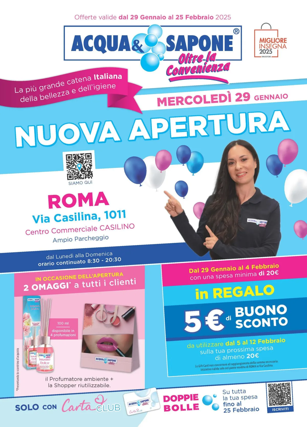 Volantino Acqua e Sapone - Nuova apertura Roma 50 valido dal 29/01 al 25/02