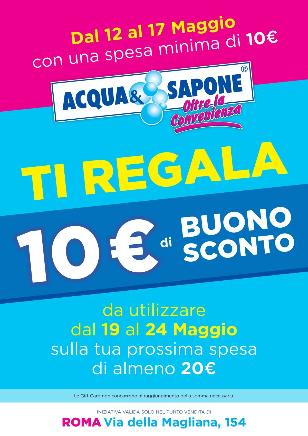 Volantino Acqua e Sapone - Tornasconto valido dal 12/05 al 17/05