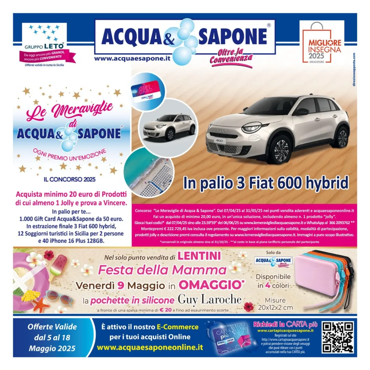 Volantino Acqua e Sapone valido dal 05/05 al 18/05