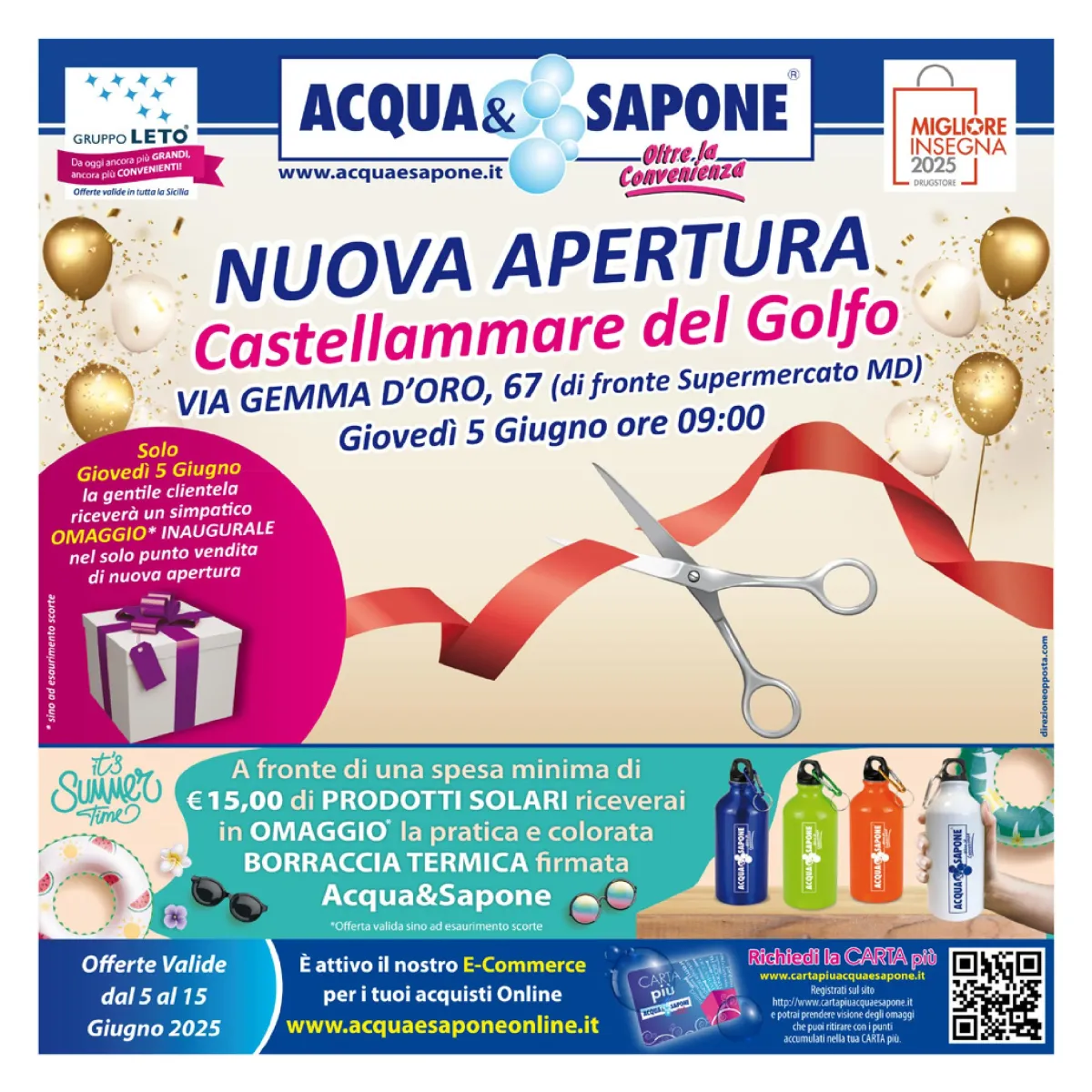 Volantino Acqua e Sapone - Castellammare del Golfo valido dal 05/06 al 15/06