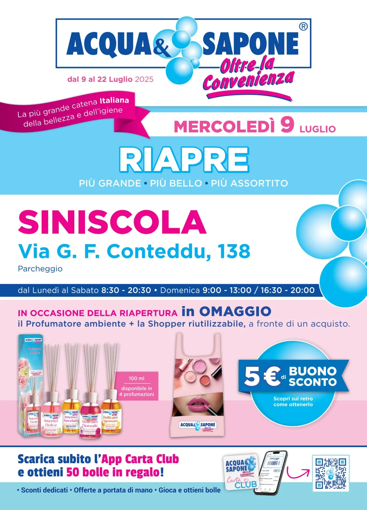 Volantino Acqua e Sapone - Siniscola valido dal 09/07 al 22/07