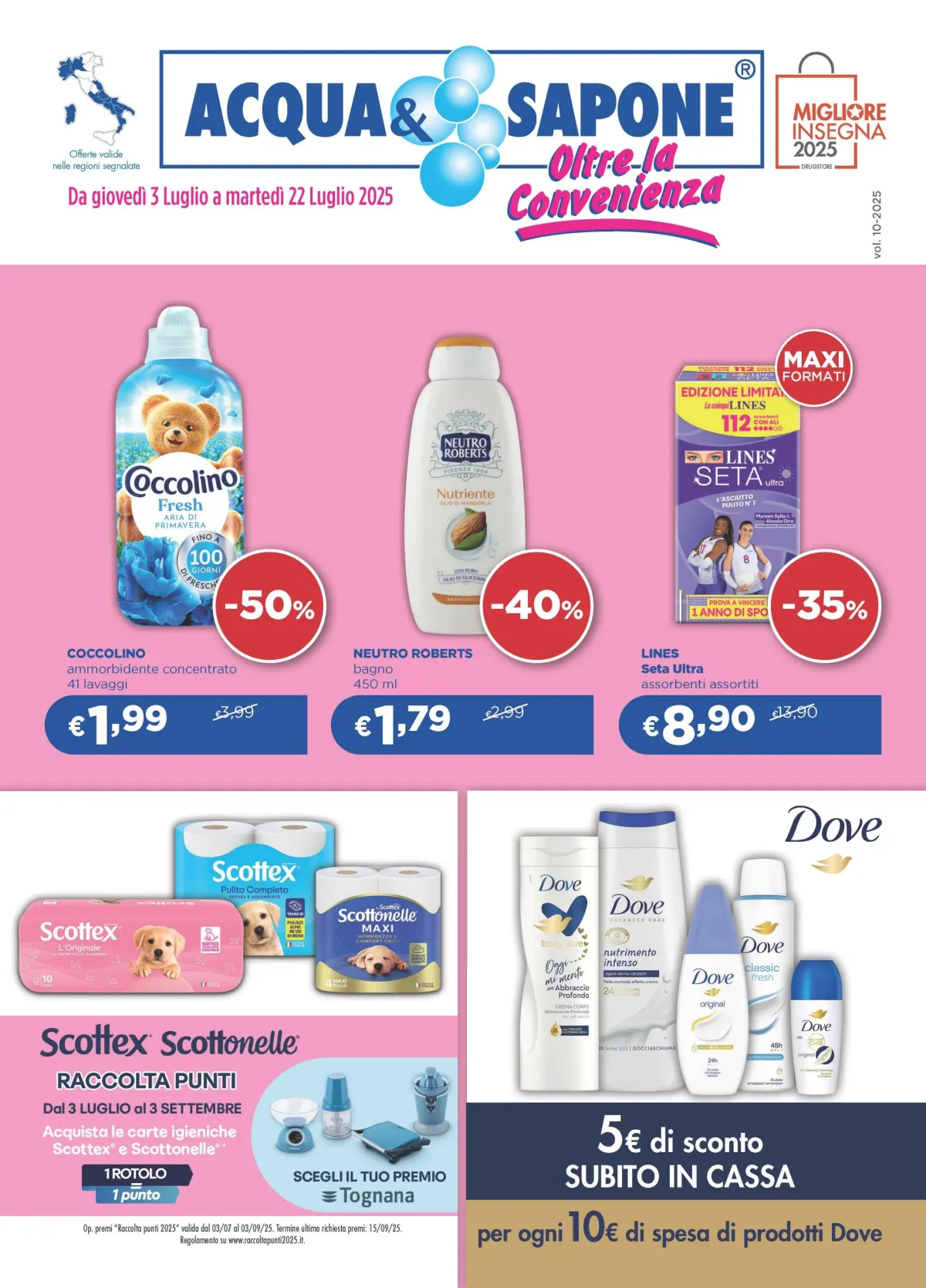 Volantino Acqua e Sapone valido dal 03/07 al 22/07
