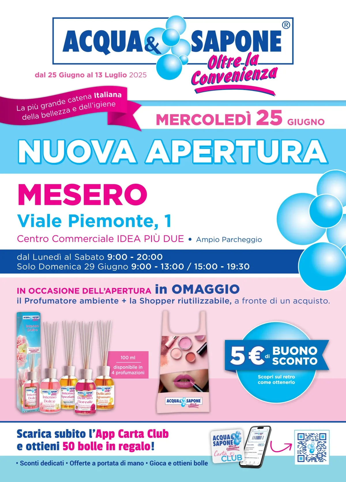 Volantino Acqua e Sapone - Mesero valido dal 25/06 al 13/07