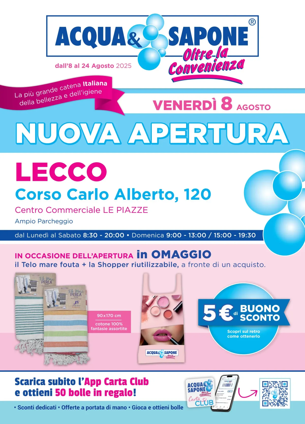 Volantino Acqua e Sapone - Lecco valido dal 08/08 al 24/08
