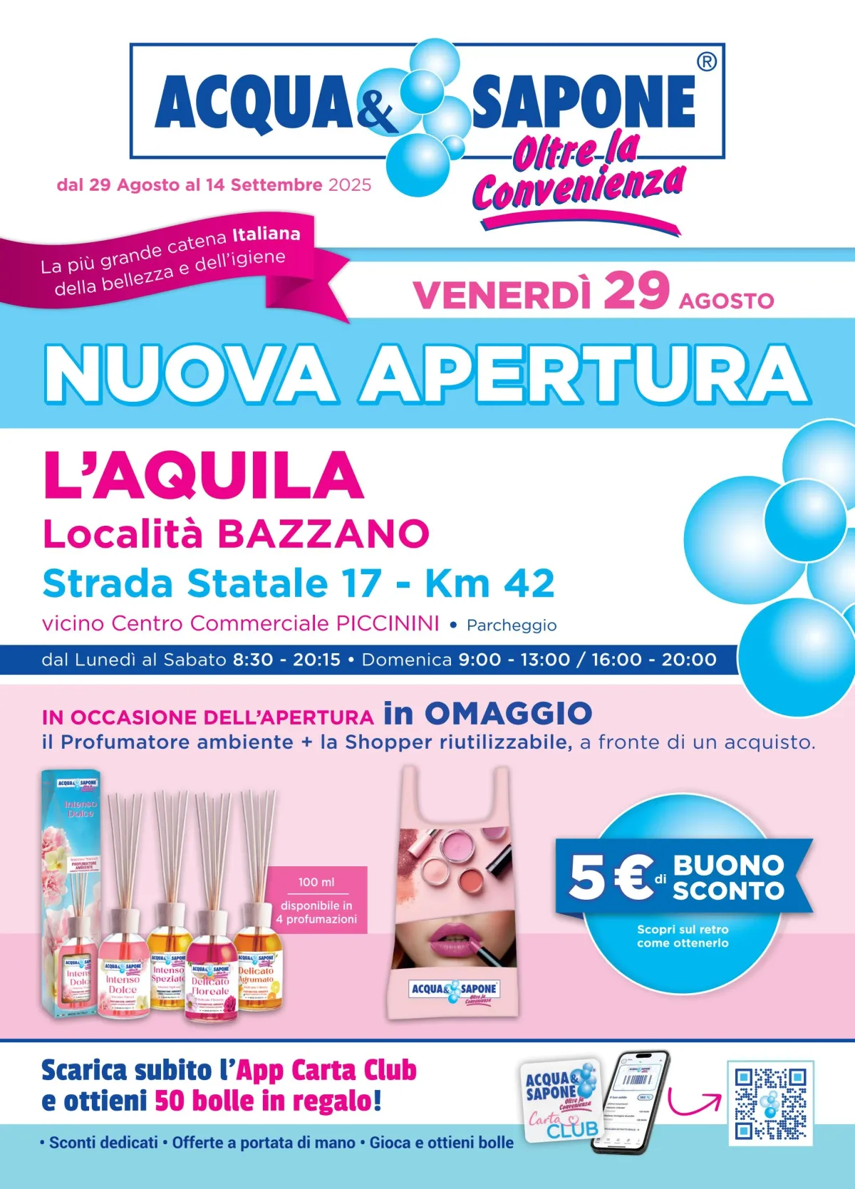 Volantino Acqua e Sapone - L'Aquila valido dal 29/08 al 14/09