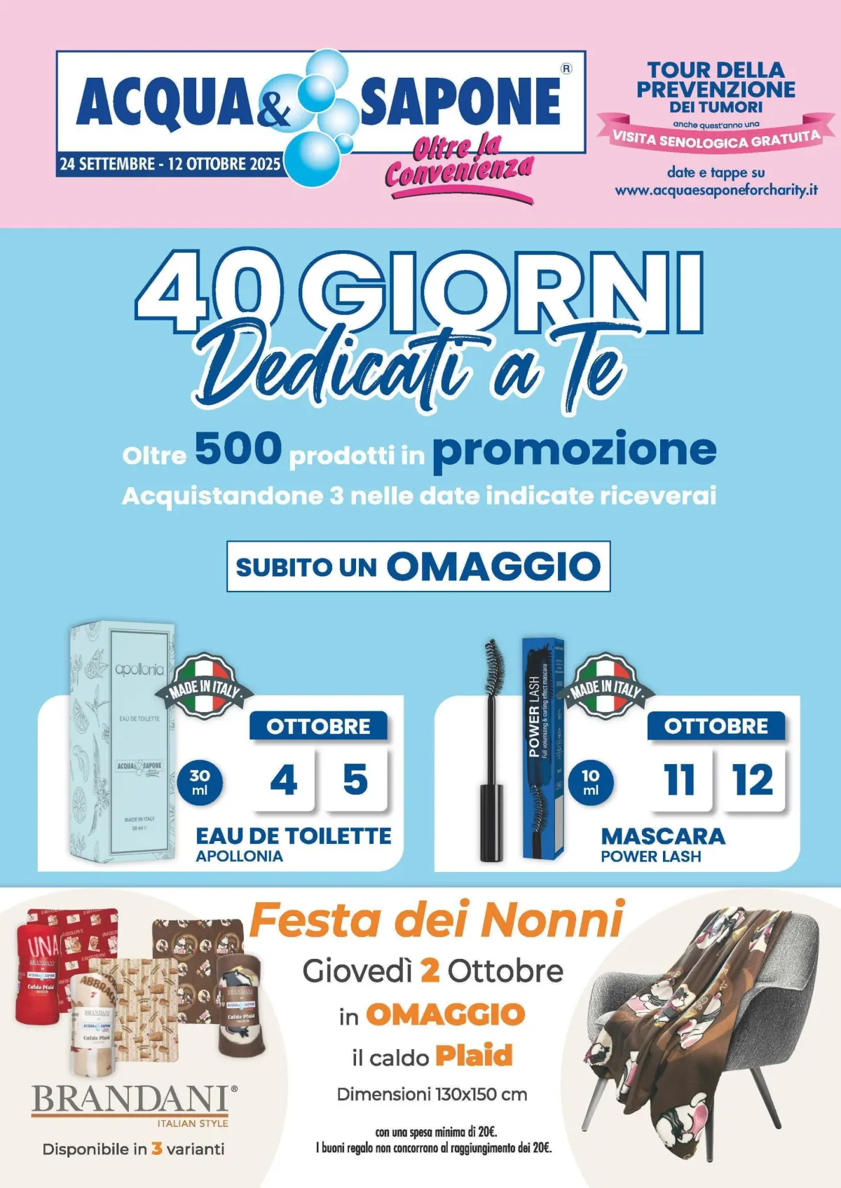 Volantino Acqua e Sapone valido dal 24/09 al 12/10