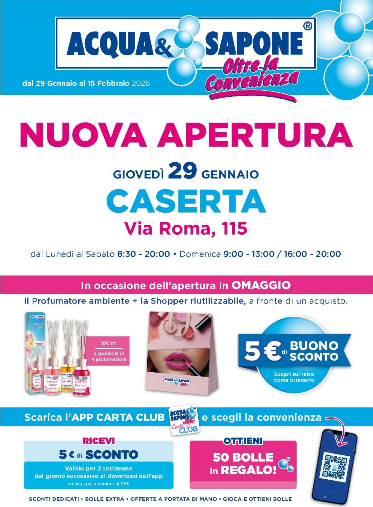 Volantino Acqua e Sapone - Caserta valido dal 29/01/2026 al 15/02/2026