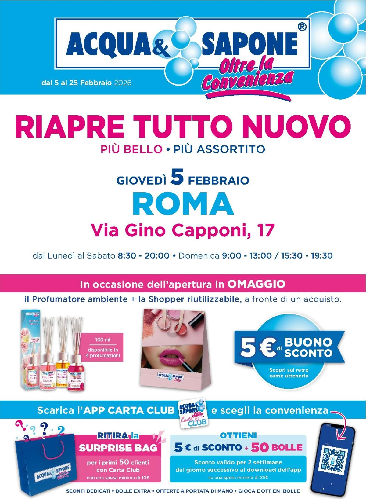 Volantino Acqua e Sapone - Roma valido dal 05/02/2026 al 25/02/2026