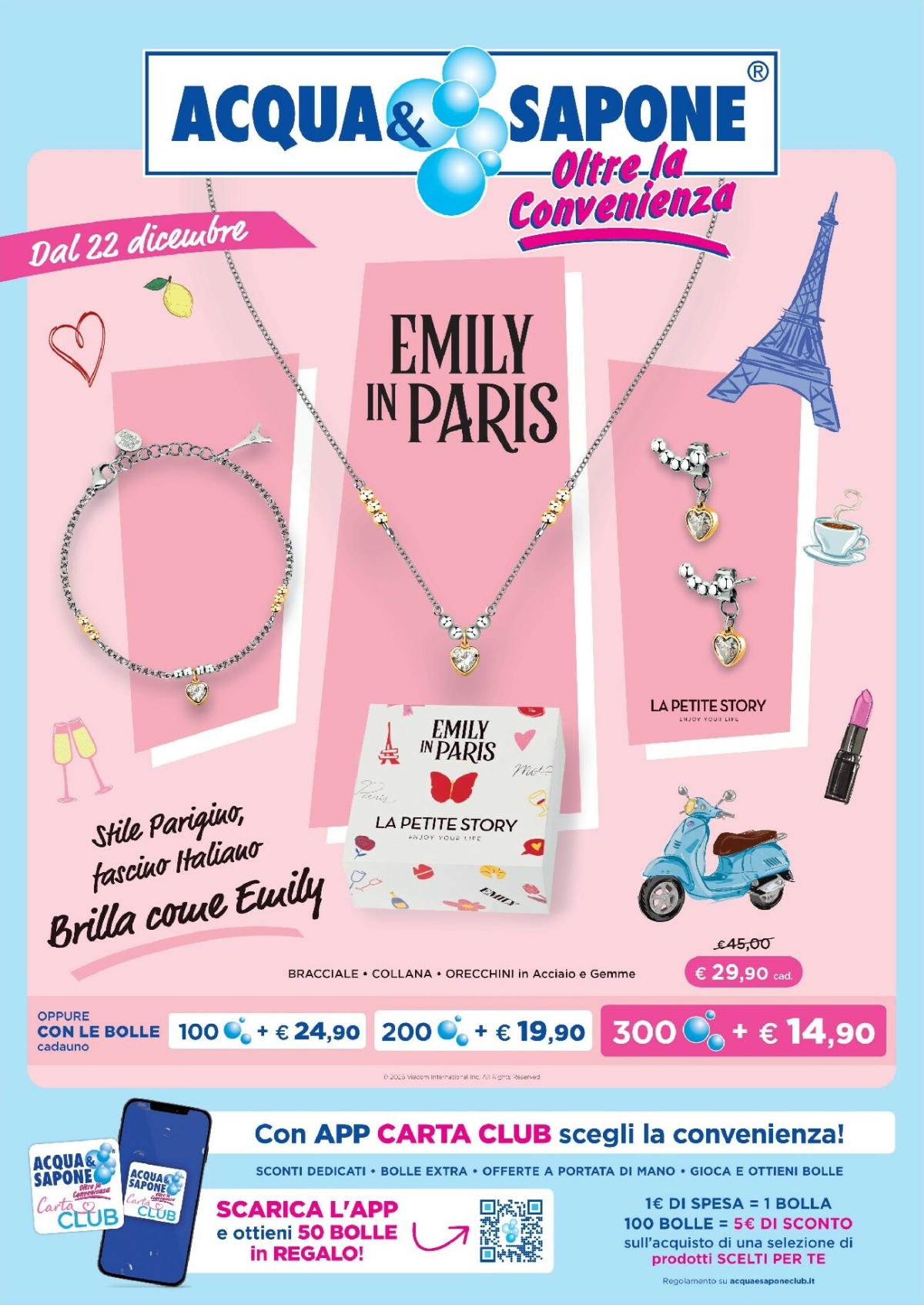 Volantino Acqua e Sapone - Emily in Paris valido dal 22/12/2025 al 28/02/2026