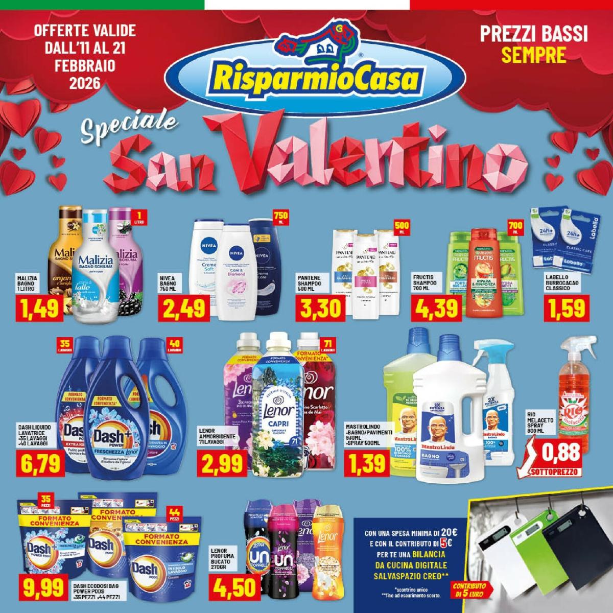 Volantino Risparmio Casa valido dal 11/02/2026 al 21/02/2026