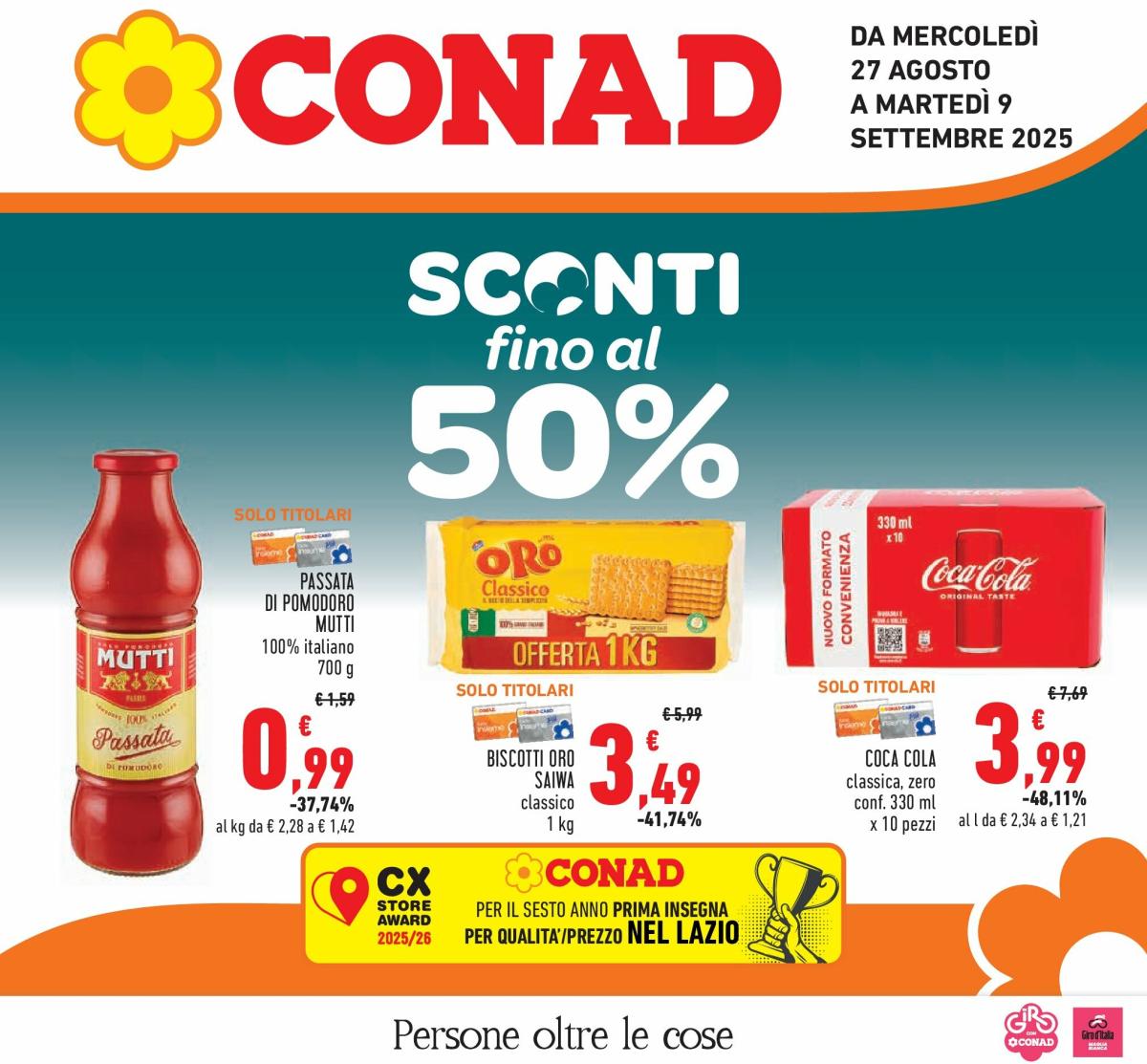 Volantino Conad valido dal 27/08 al 09/09