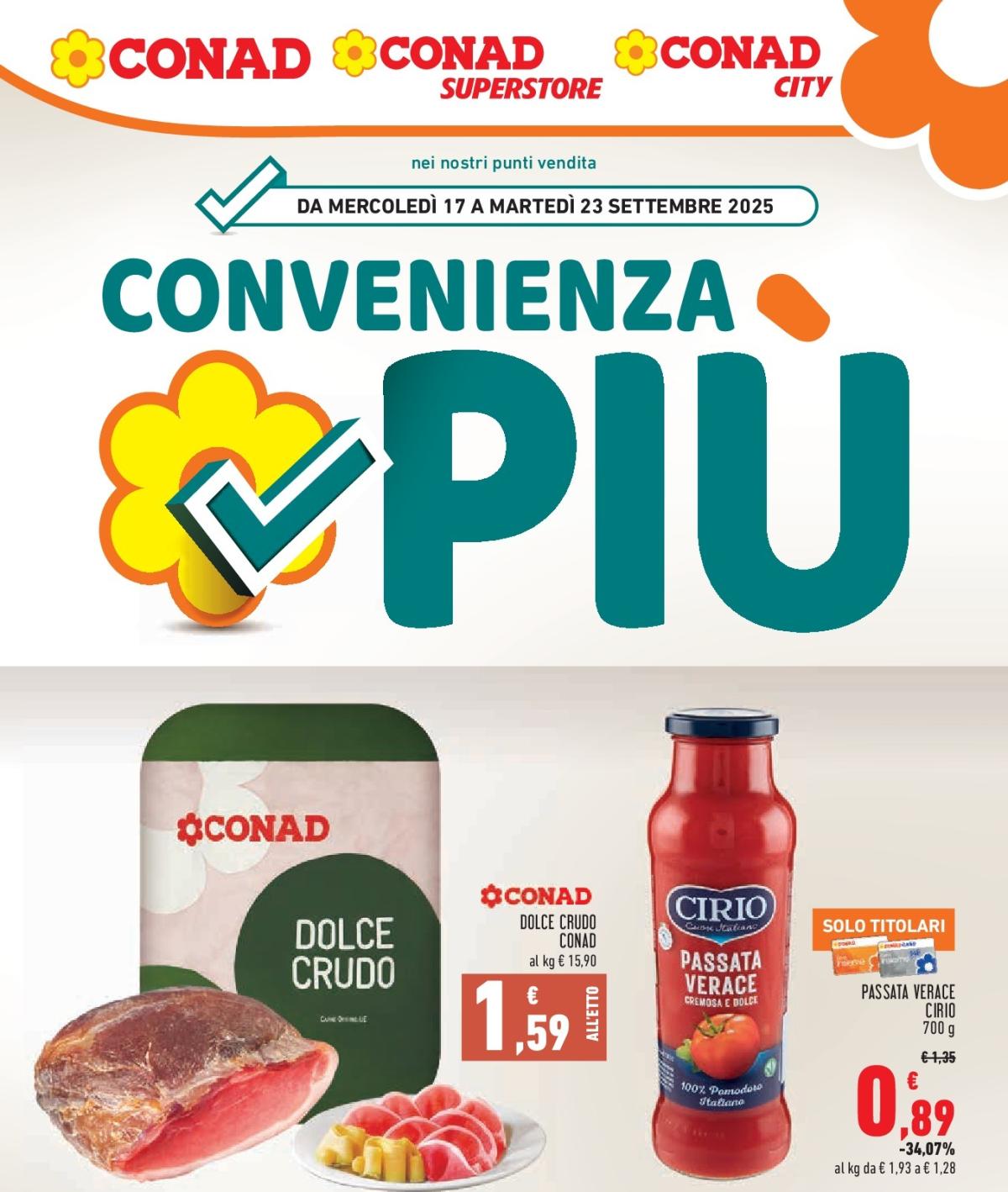 Volantino Conad City - Convenienza Piú valido dal 17/09 al 23/09