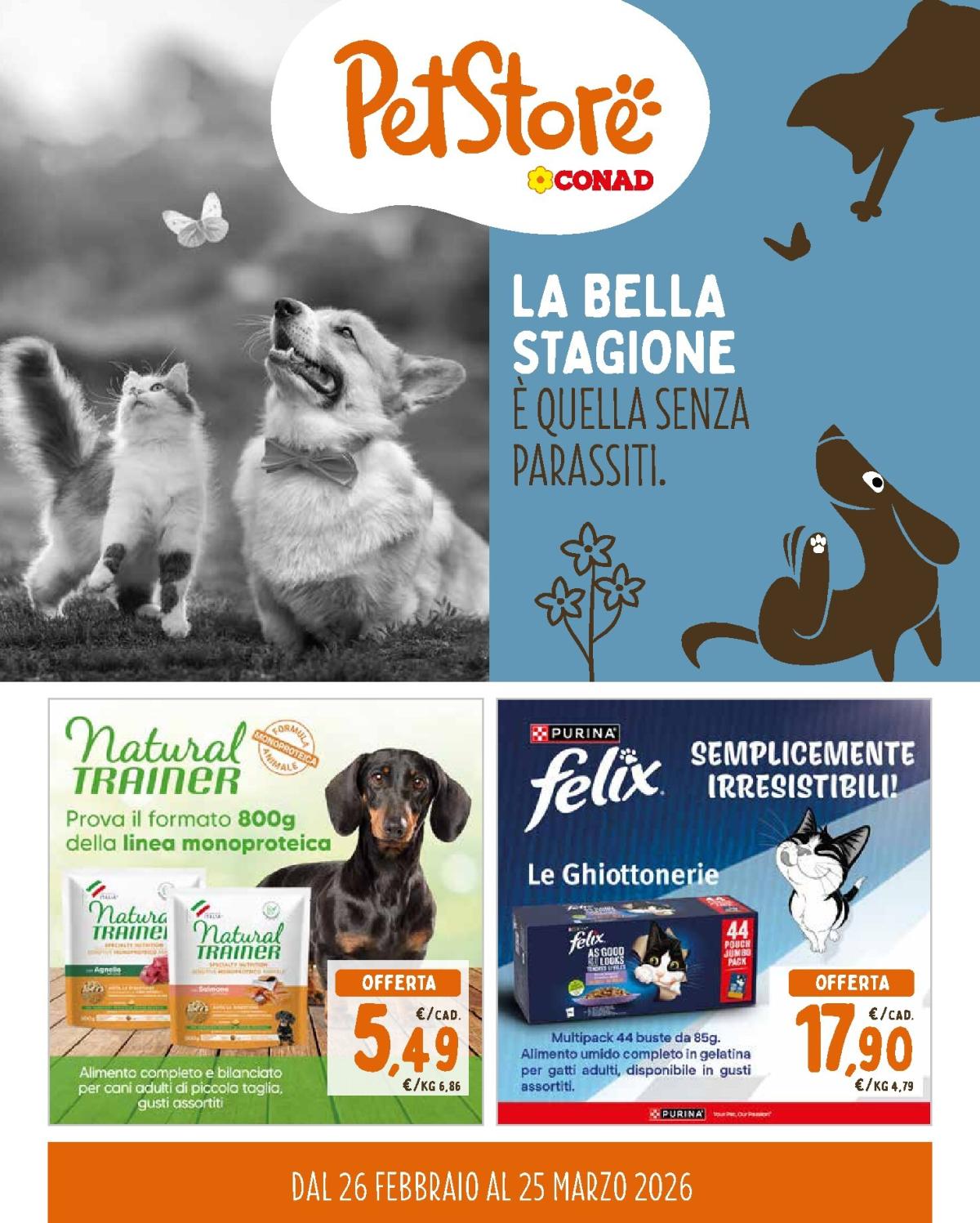 Volantino Conad - Pet Store valido dal 26/02/2026 al 25/03/2026
