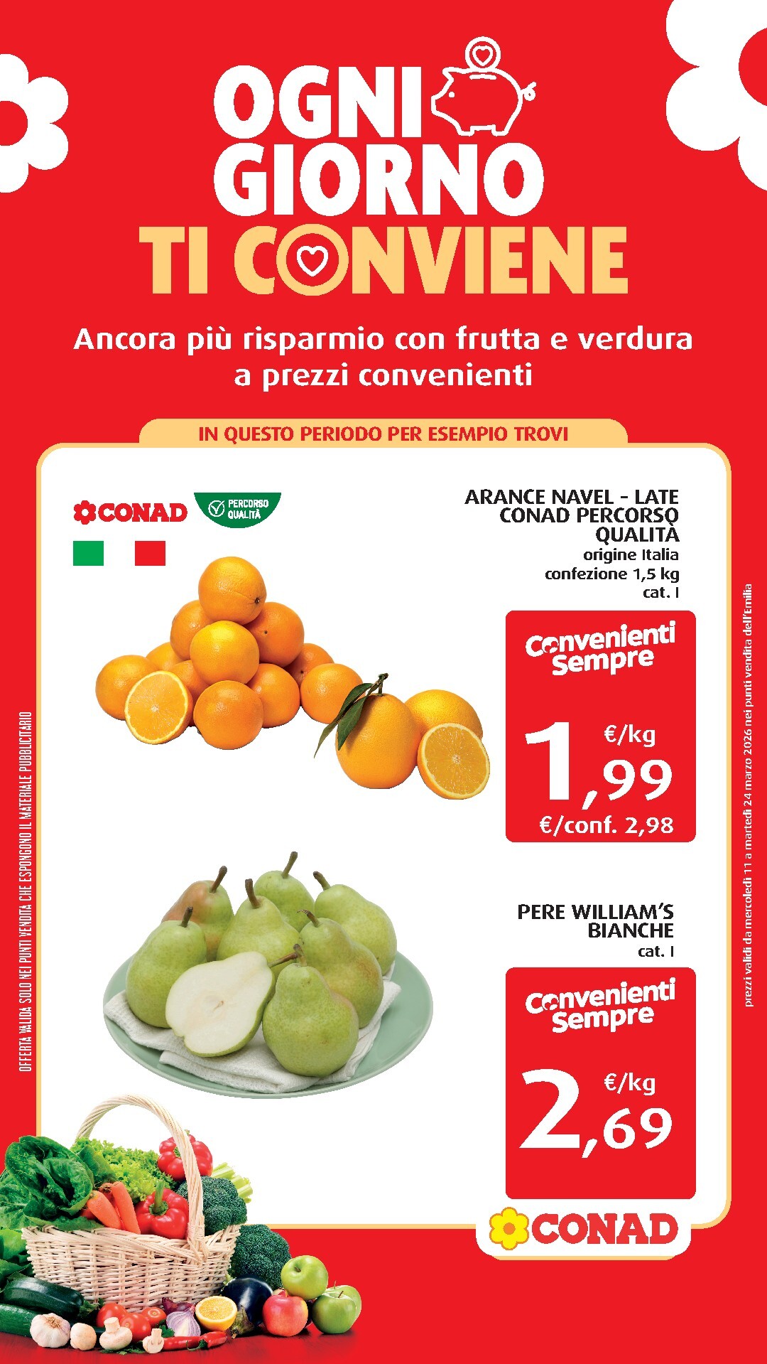 Volantino Conad - Convenienti Sempre valido dal 11/03/2026 al 24/03/2026